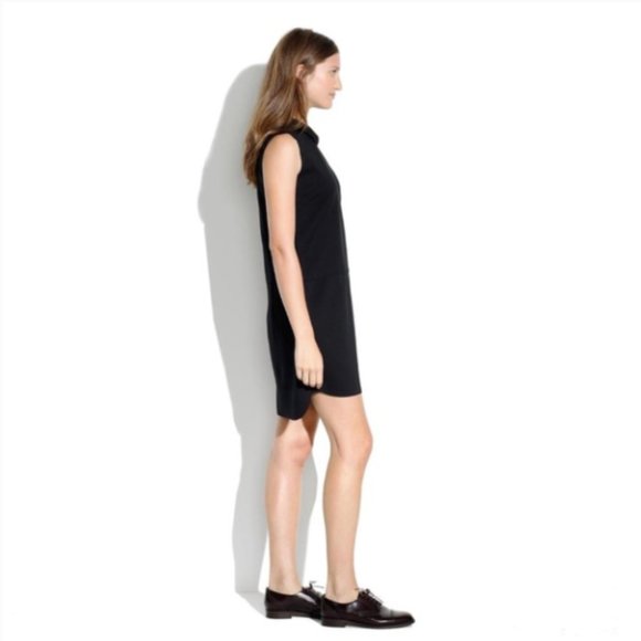 Madewell Black Shirttail Shift Dress - Picture 4 of 9